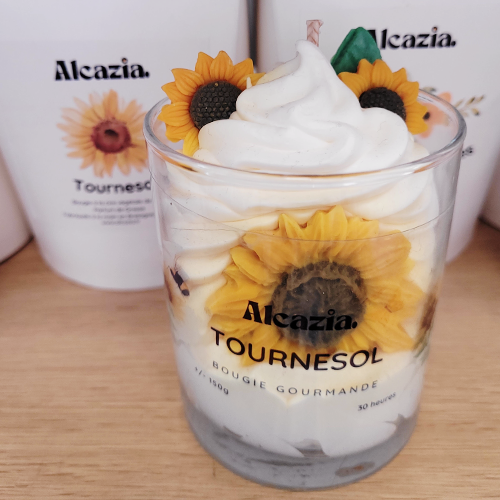Visuel-Arts-de-vivre-senteurs-bougie-gourmande-tournesol-Marque-Alcazia-Le-Carrousel-de-Vern